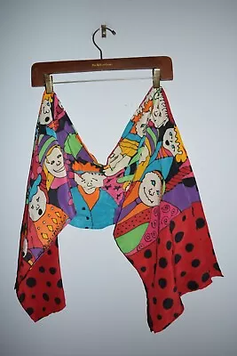 Silkscapes 1993 Hand Painted Oblong Silk Scarf 12 X 60 • $24.95