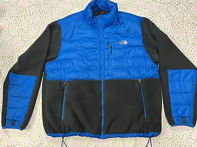 $45.99 • Buy The North Face Mens Black-Blue 550 Down Denali Polartec Fleece Jacket- Size XL