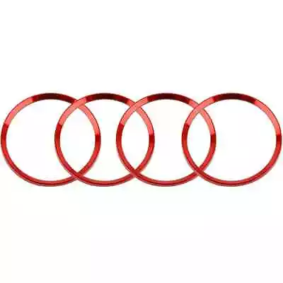 4pcs Alloy Red Wheel Center Rim Trim Ring Cover Audi A3 S3 RS3 Q2 Q3 A4 A6 Q5 Q7 • $24.95