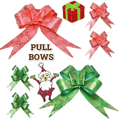 £2.49 • Buy 100pc Pull Bows 30mm Large Small Gift Wrap Florist Ribbon Wedding Christmas Deco