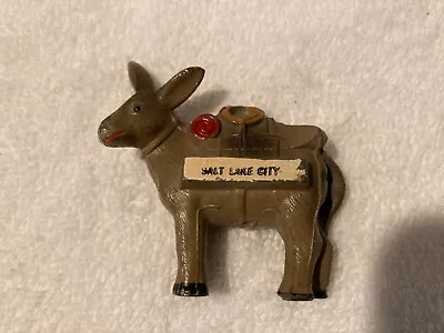 Metal Donkey Figurine Pack Mule Miner's Salt Lake City Souvenir 2 1/2  Japan • $17.92