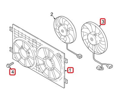 $554.95 • Buy Genuine OEM Engine Cooling Fan Shroud & Motor For Volkswagen Atlas 2018-2021
