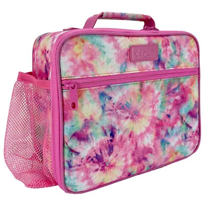 Sachi Style 321 Insulated 26cm Lunch Bag Storage W/ Bottle Holder Tie Dye Splash • $27