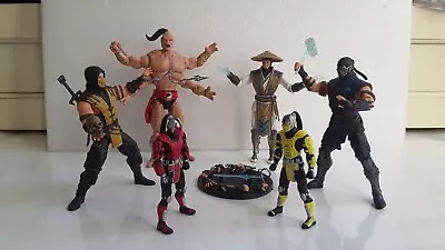 Mortal Kombat Lot Scorpion Sub-Zero Raiden GORO Cyrax Sektor Mezco Jazwar Figure • $285