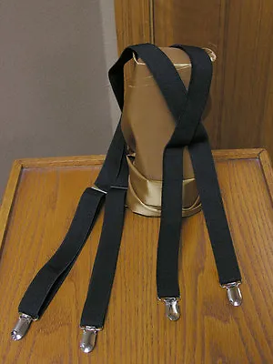 Suspenders Men's Clip-on X Back Retro Steampunk Costume Tux Dance Prom Cosplay • $5.99