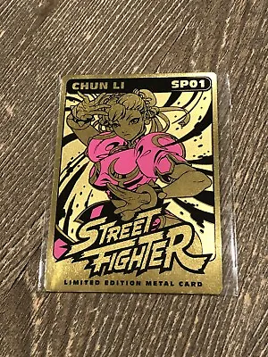 $119.99 • Buy UDON Capcom Street Fighter 2021 SDCC Chun Li Gold Limited Edition Metal Card NEW
