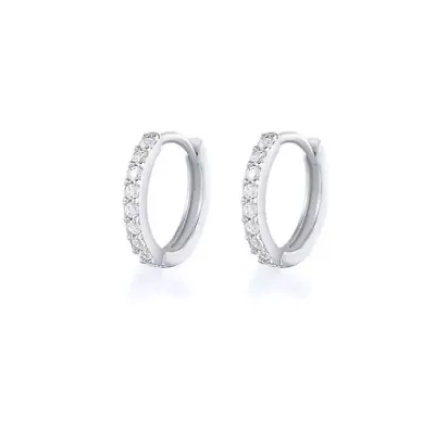 5/6/7/8/9mm 925 Silver Plated CZ Huggie Hoop Small Earrings Men & Women 2Pcs TH2 • $5.95