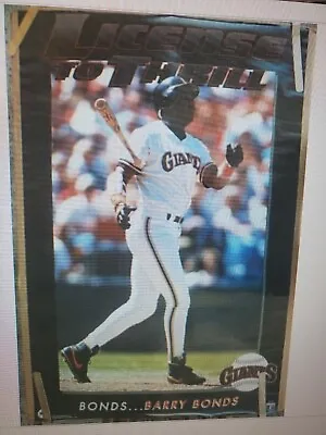 New Vintage Barry Bonds MLB License To Thrill 1993 Costacos Brothers Poster • $59.99