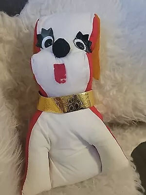 Vintage Stuffed Dog Carnival- Fair Prize Plastic Ears- Collar Plush  • $18.99