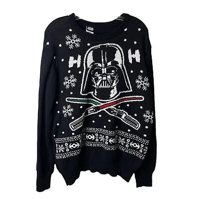 $23.99 • Buy Star Wars Darth Vader Christmas Sweater Black Men's Size L Crewneck Knit