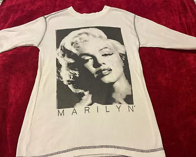 Marilyn Monroe White Thermal Long Sleeve Top Small  Very Nice . • $12