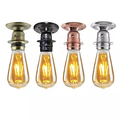 E27 ES Vintage Lamp Bulb Holder Vintage Edison Retro Style Holder Light Fittings • £8.89