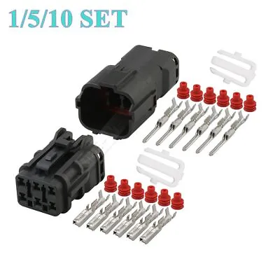 6 Pin/Way KET Automotive Car Male Female Waterproof Connector Plug Adapter Kit • $4.50