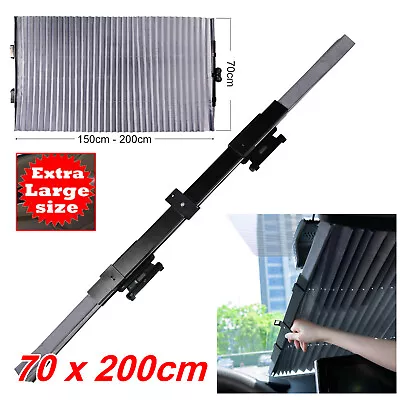 Car Retractable Windscreen Sun Shade Visor Cover Block Front Window Curtain.70cm • $19.52