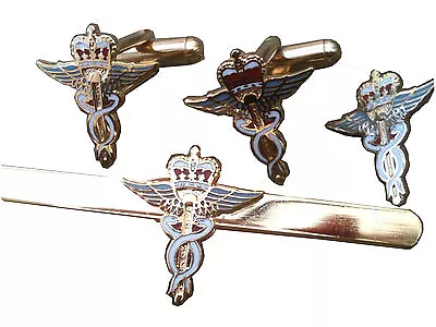 RAF Medical Cufflinks Tie Clip Lapel Badge Set Or Individual • £4.99