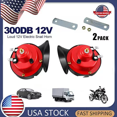 2PC 12V 300DB Super Loud Train Air Horn Waterproof Motorcycle Car Truck SUV Boat • $9.95