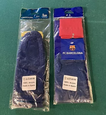 FC Barcelona Futbol Soccer Socks Comes W/ 2 Pair Color Blue Brand New In Package • $14.99