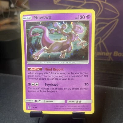 $5 • Buy Pokémon TCG Mewtwo SM Black Star Promo SM214 Holo Promo OOP Authentic Sun & Moon