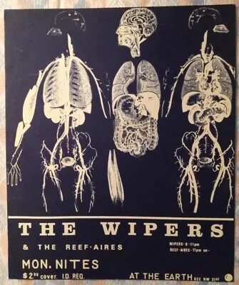 $249.99 • Buy THE WIPERS  1970's Concert POSTER~First Pacific Northwest PUNK Band *Excellent*