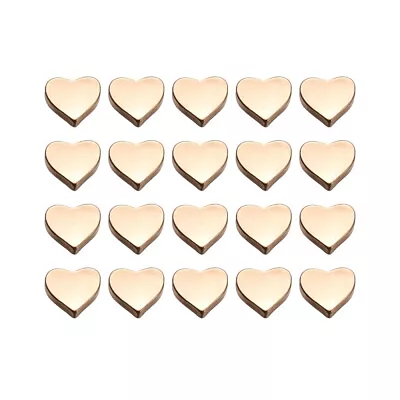  20 Pcs Rub On Transfers For Crafts Alloy Heart Beads Heart-shaped • £10.45