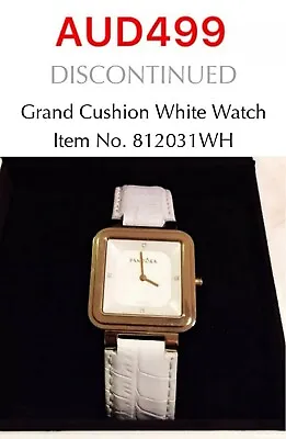 GENUINE PANDORA Grand Cushion Watch With Diamonds 812031WH • $499