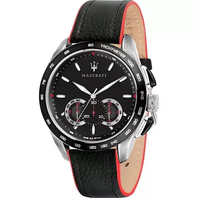 Maserati Traguardo Silver Stainless Steel And Black Strap Men Watch. R8871612028 • $210