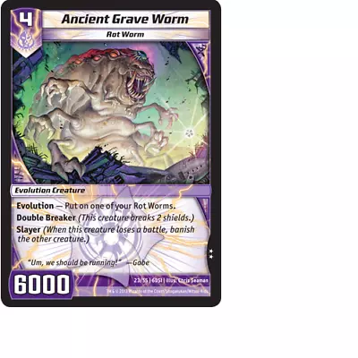 Kaijudo X3 ANCIENT GRAVE WORM Uncommon #23 6DSI (Playset) DragonStrike Infernus • $1.02