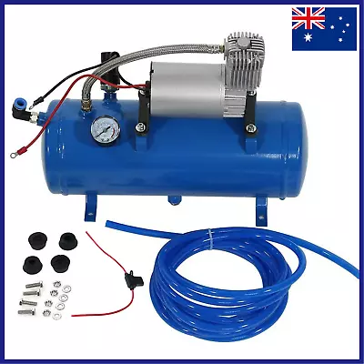 150psi 12V Air Compressor With 6 Liter Tank Tyre Inflator Pump For Air Horn AUS • $152.65