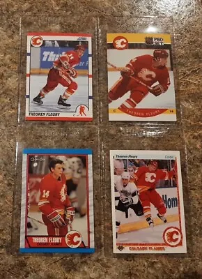 $8.98 • Buy (4) Theo Fleury 1989-90 O-Pee-Chee Rookie Card 1990-91 Upper Score Pro RC Flames