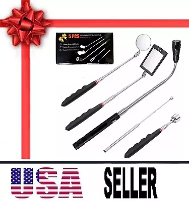 5PCS Magnetic Telescoping Pick-Up Tool Kit With LED Lights For Men Women Gifts • $23.70