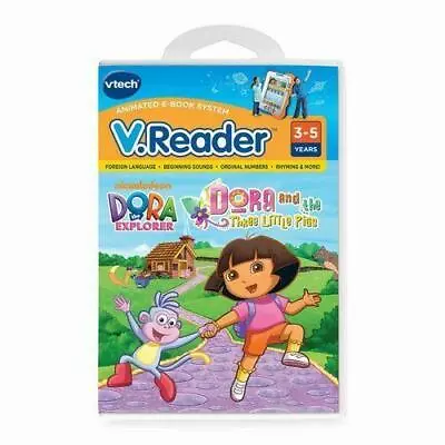 VTECH V.Reader Dora The Explorer Dora And The Three Little Pigs NEW • $8.95