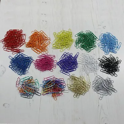 Paper Clips 31mm Large Professional Quality 14 Coloured Options X100 In Seal Bag • £2.60