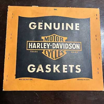 Vintage 80+year Old Harley Davidson Motor Gaskets Sealed Original Package #53-40 • $1.11