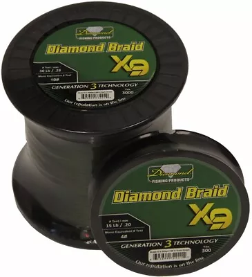 Momoi Diamond Braid Generation III Fishing Line X9 - Green - 10lb - 300 Yards • $47.95