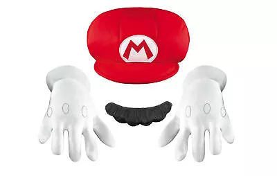 Child Super Mario Bros Official Hat Mustch Gloves Costume Kit Dg73771 • $20.99