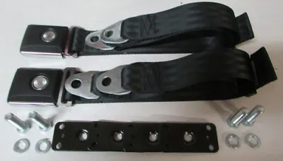 Deluxe 2 Point Seatbelt For 1964-73 Mustang Lap Seat Belt Set W/Mtg Retrofit Kit • $150