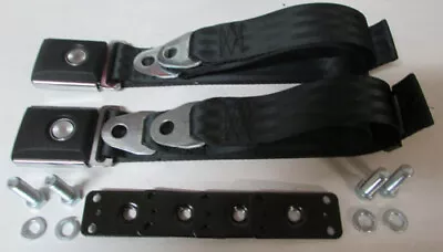 Deluxe 2 Point Seatbelt For 1964-73 Mustang Lap Seat Belt Set W/Retrofit Mtg Kit • $150