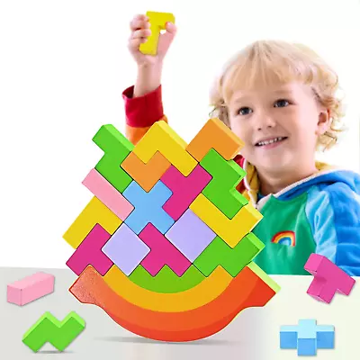 Balance Blocks Montessori Toys For Toddlers Education For Fine Motor Skills - & • $12.98