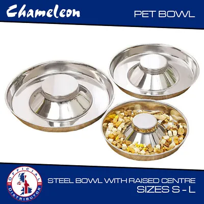 £15.65 • Buy Puppy Litter Feeding Weaning Dog Bowl Stainless Steel  Food Water Bowl  3 Sizes
