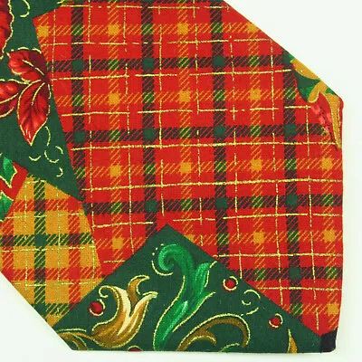 VTG Vera Bradley Mens Neck Tie Floral Holiday Christmas Cotton 59 X3.75  Gifts • $14.85