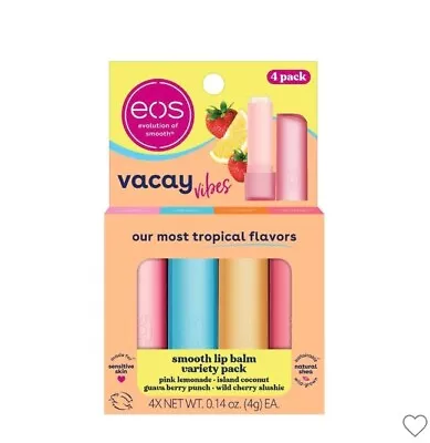 EOS Vacay Vibes Smooth Lip Balm Variety Pack - 4 Pack  • $9.99