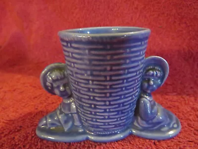 Vintage Wade Pottery Toothpick Holder~two Little Girls With Large Basket • $19.99