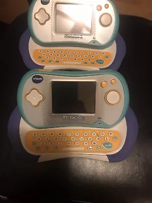 VTech MobiGo 2 Touch Learning System With 2 Games & Case Orange & Blue ~ TESTED  • $50