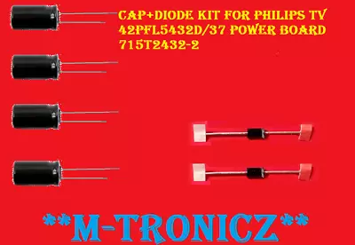 Philips Tv 42pfl5432d/37 Power Supply  Board 715t2432-2  Cap + Diode Kit • $16.99