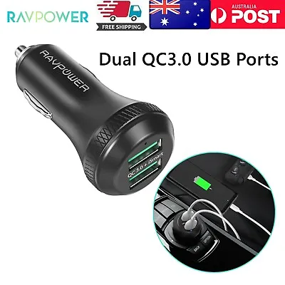 $15.33 • Buy Ravpower Fast Charging Car Charger QC 3.0 USB Type-C Cigarette Lighter Adapter