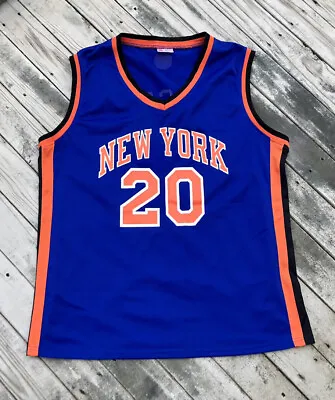 $9.99 • Buy Allan Houston New York Knicks Men’s Blue Jersey Size XL