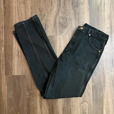 Vintage Wrangler Men's Classic Black Bootcut Jeans Men’s Size 32x34 • $25