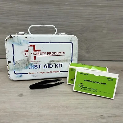 Vintage First Aid Kit Wall Mount Patina Rustic Metal Emergency Box Waterproof • $29.99