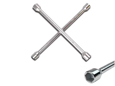Four Way Tire Iron 4 Way Universal Car Lug Wrench Nut Cross Flat Repair Tool 14  • $20.98