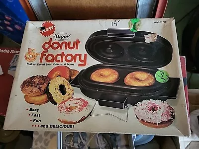 Vintage 1977 Dazey Donut Factory DF2 Maker In Box W/ Instructions • $24.99